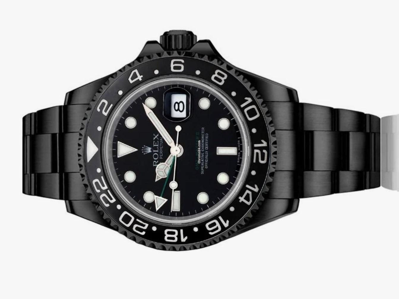 Rolex GMT-Master II PVD Black Dial on Oyster 116710LN Complete Open Date