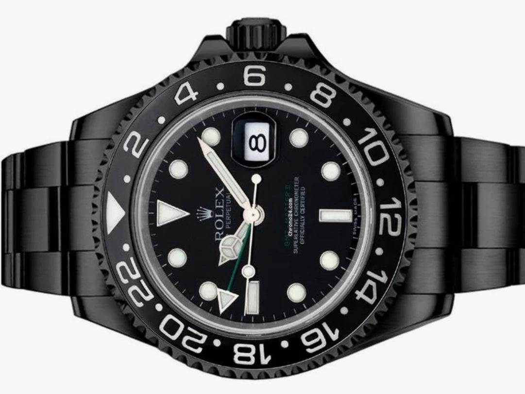 Rolex GMT-Master II PVD Black Dial on Oyster 116710LN Complete Open Date