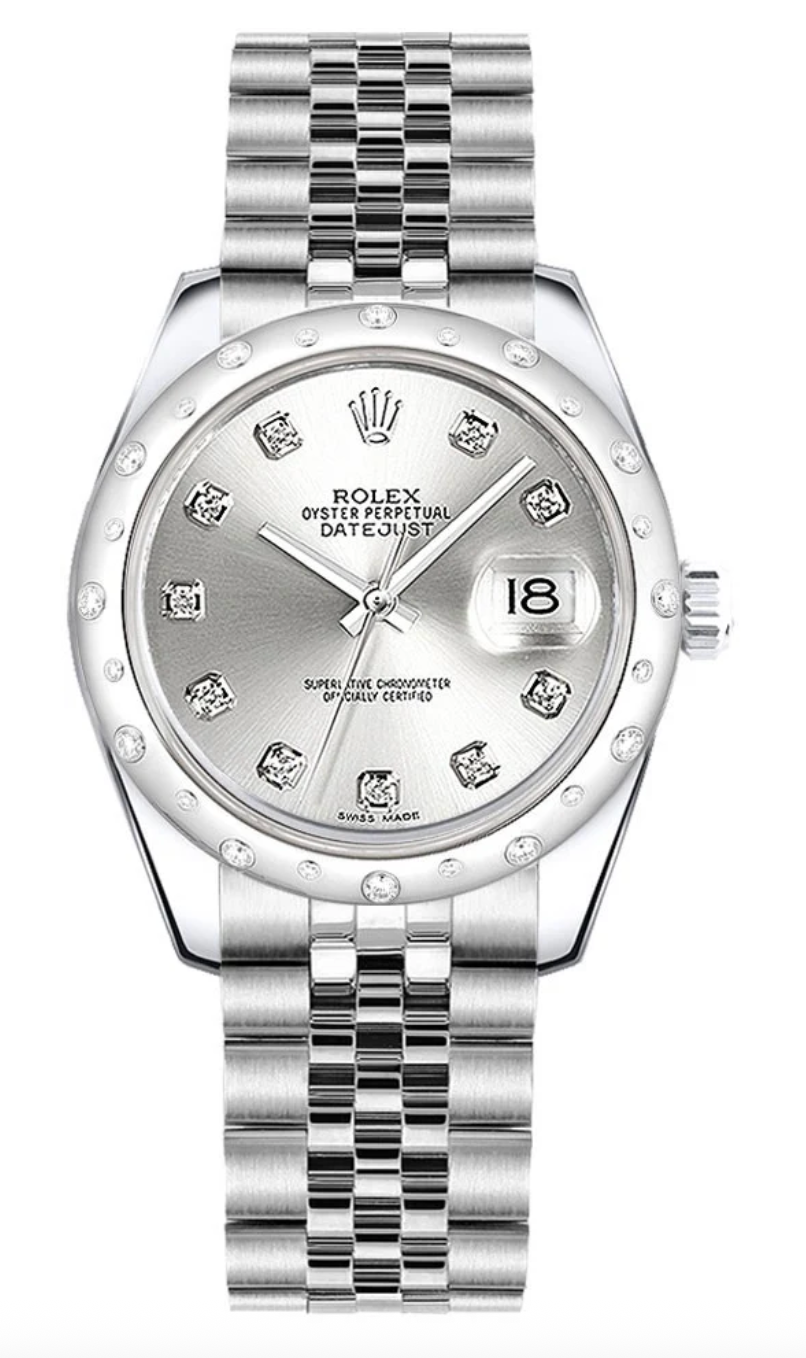 Rolex Datejust 31 Silver Diamond Dial on Jubilee 178344 Complete 2020