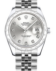 Rolex Datejust 31 Silver Diamond Dial on Jubilee 178344 Complete 2020