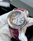Audemars Piguet Millenary Hand-Wound White Mother of Pearl Dial on Leather Strap 77247BC.ZZ.A813CR.01 Complete 2017