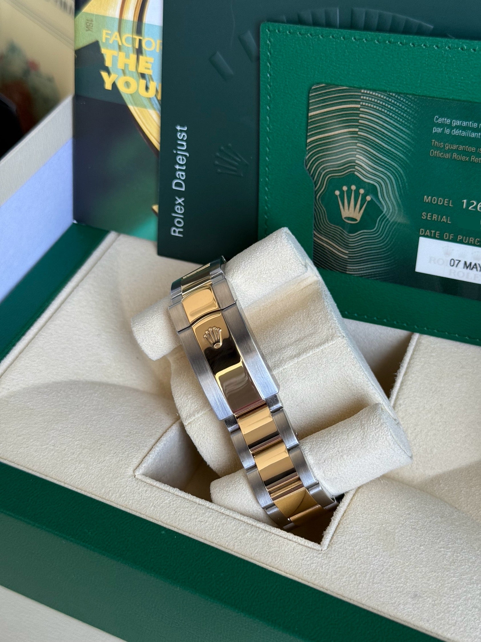 Rolex Datejust Champagne Jubilee Diamond Dial on Oyster 126283RBR Complete 2021