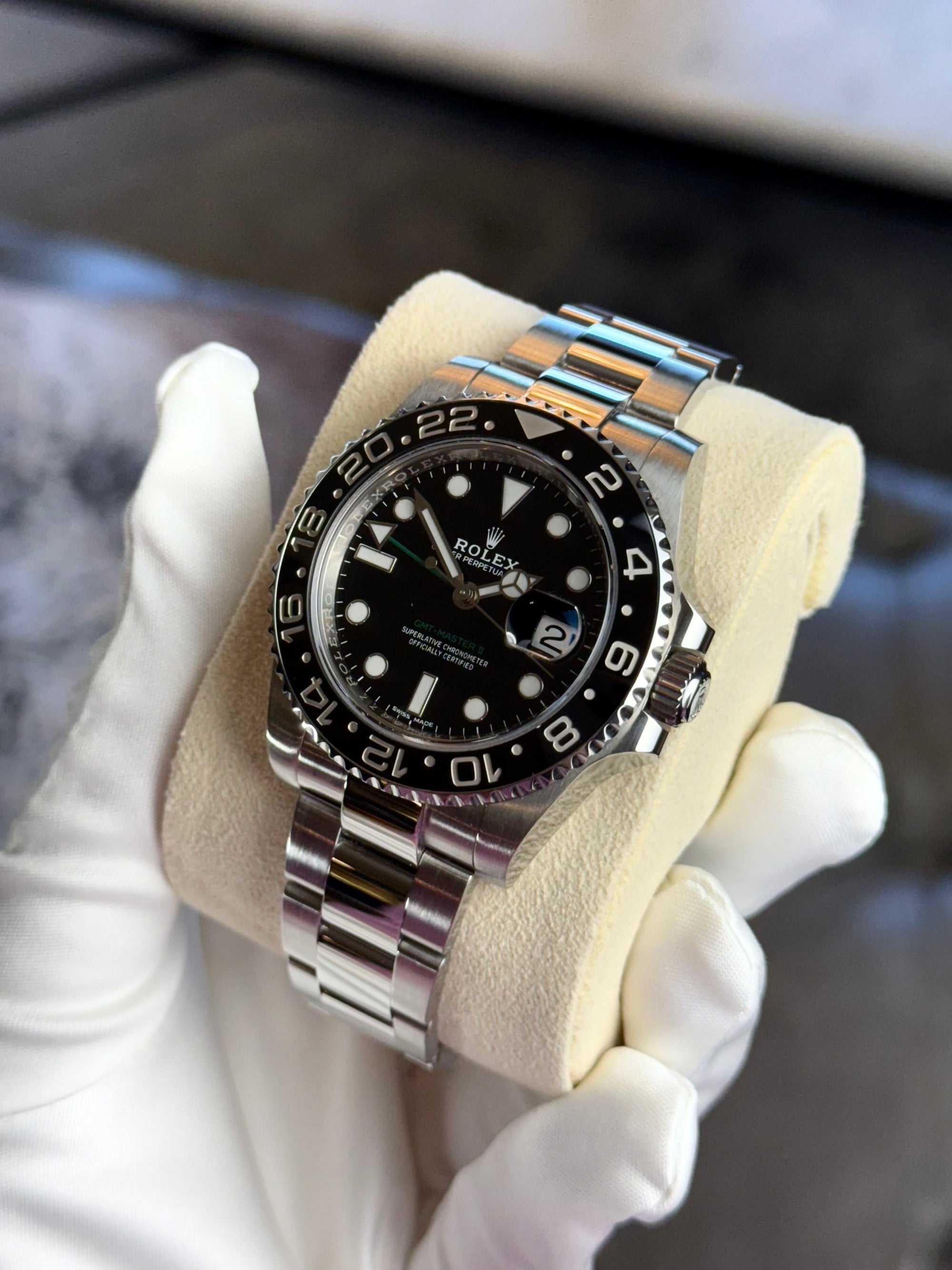 Rolex GMT Master II Black Dial on Oyster 116710LN Complete 2019
