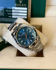 Rolex Milgauss Blue Dial on Oyster 116400GV Complete 2014