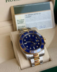 Rolex Submariner Blusey Blue Diamond Dial on Oyster 116613LB Complete 2012