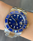 Rolex Submariner Blusey Blue Dial on Oyster 116613LB Complete 2012