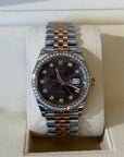 Rolex Datejust Chocolate Diamond Anniversary Dial on Jubilee 126281 Complete 2019