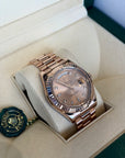 Rolex President Day-Date II Diamond Dial on Presidential 218235 Service Papers