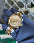 Rolex SkyDweller Champagne Dial on Oyster 326933 Complete 2018