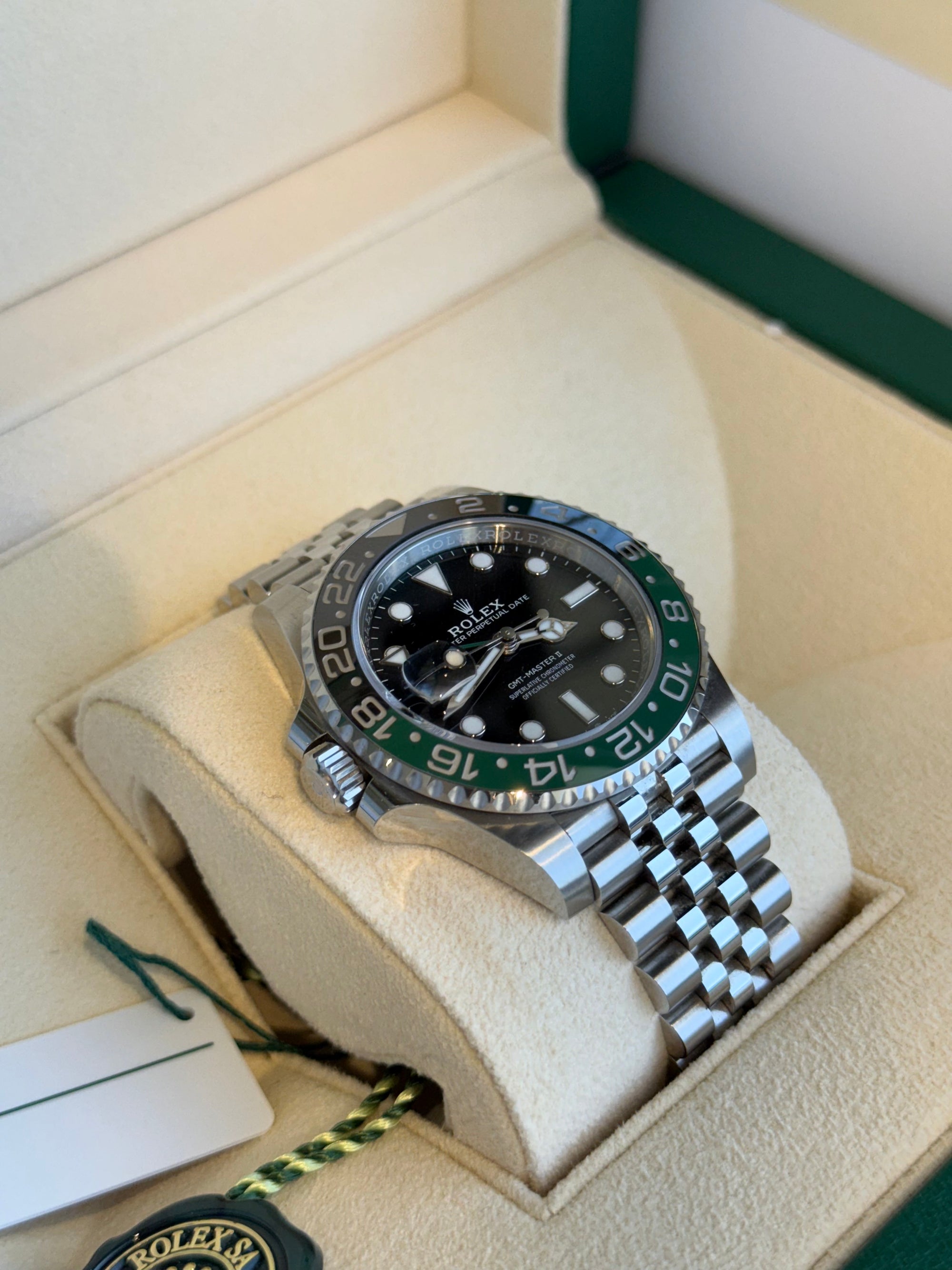Rolex GMT-Master II Sprite Black Dial on Jubilee 126720VTNR Complete 2023