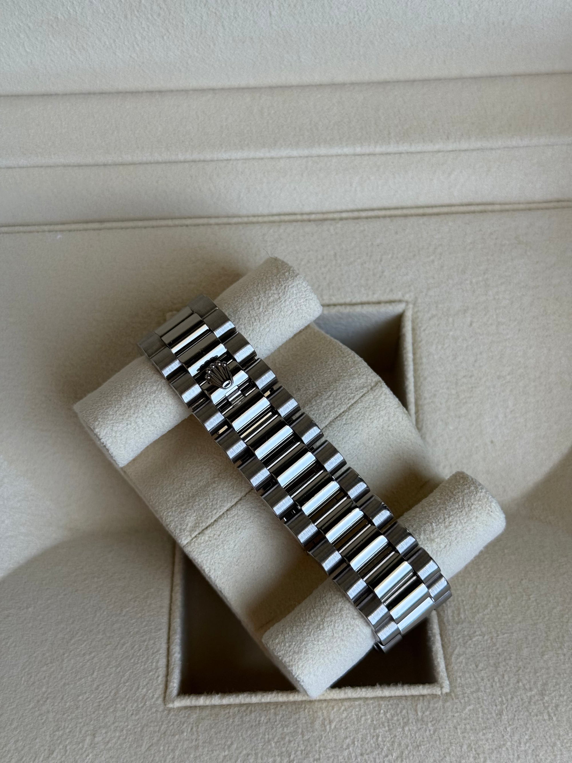 Rolex Day-Date 36 Mother-Of-Pearl Diamond Dial on President 118239 Service Papers and Box 2025