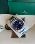 Rolex Datejust 41 Blue Diamond Dial on Oyster 126334 Complete 2017
