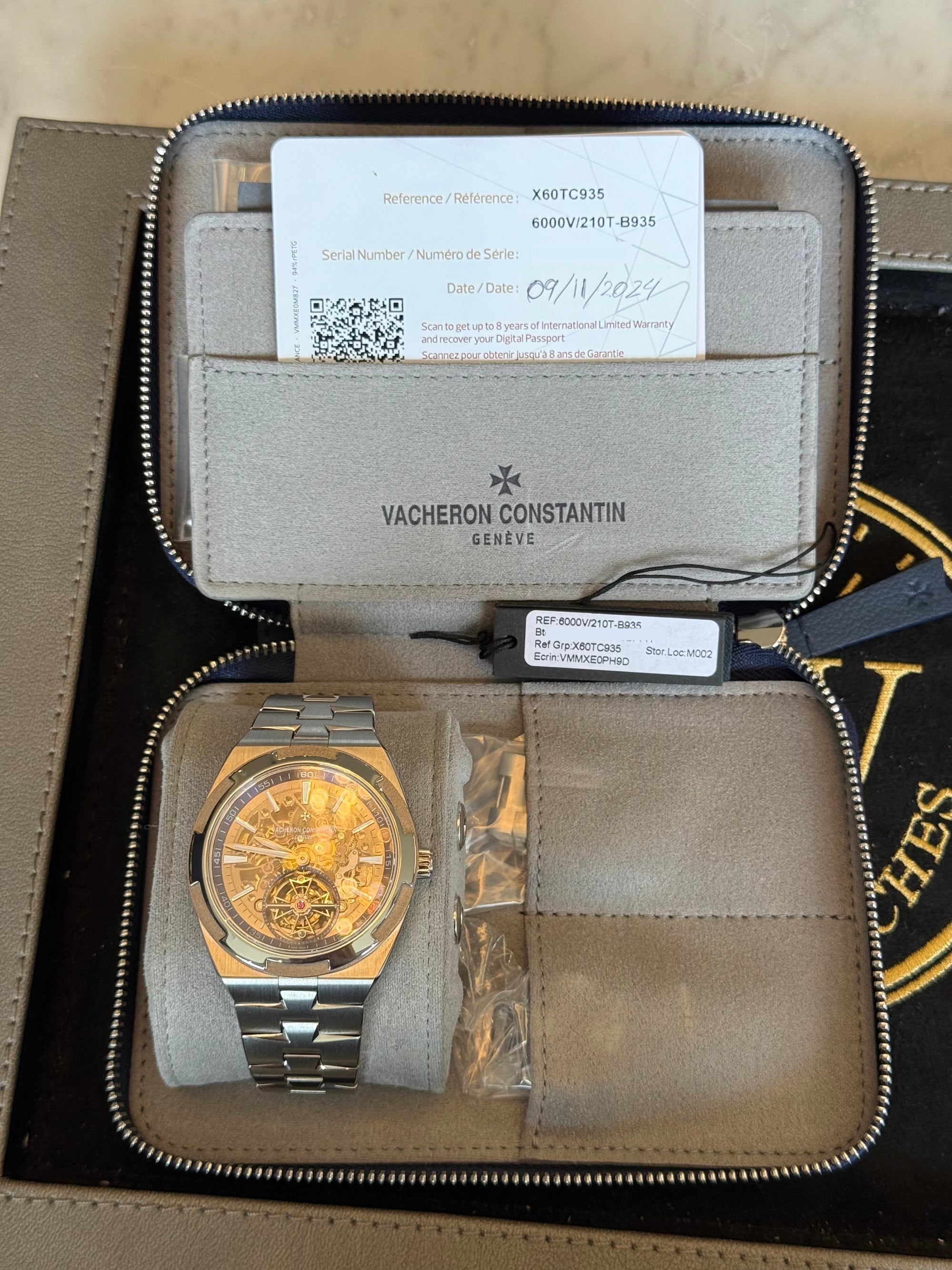 Vacheron Constantin Overseas Sapphire dial Dial on Bracelet 6000V/210T-B935 Complete 2024