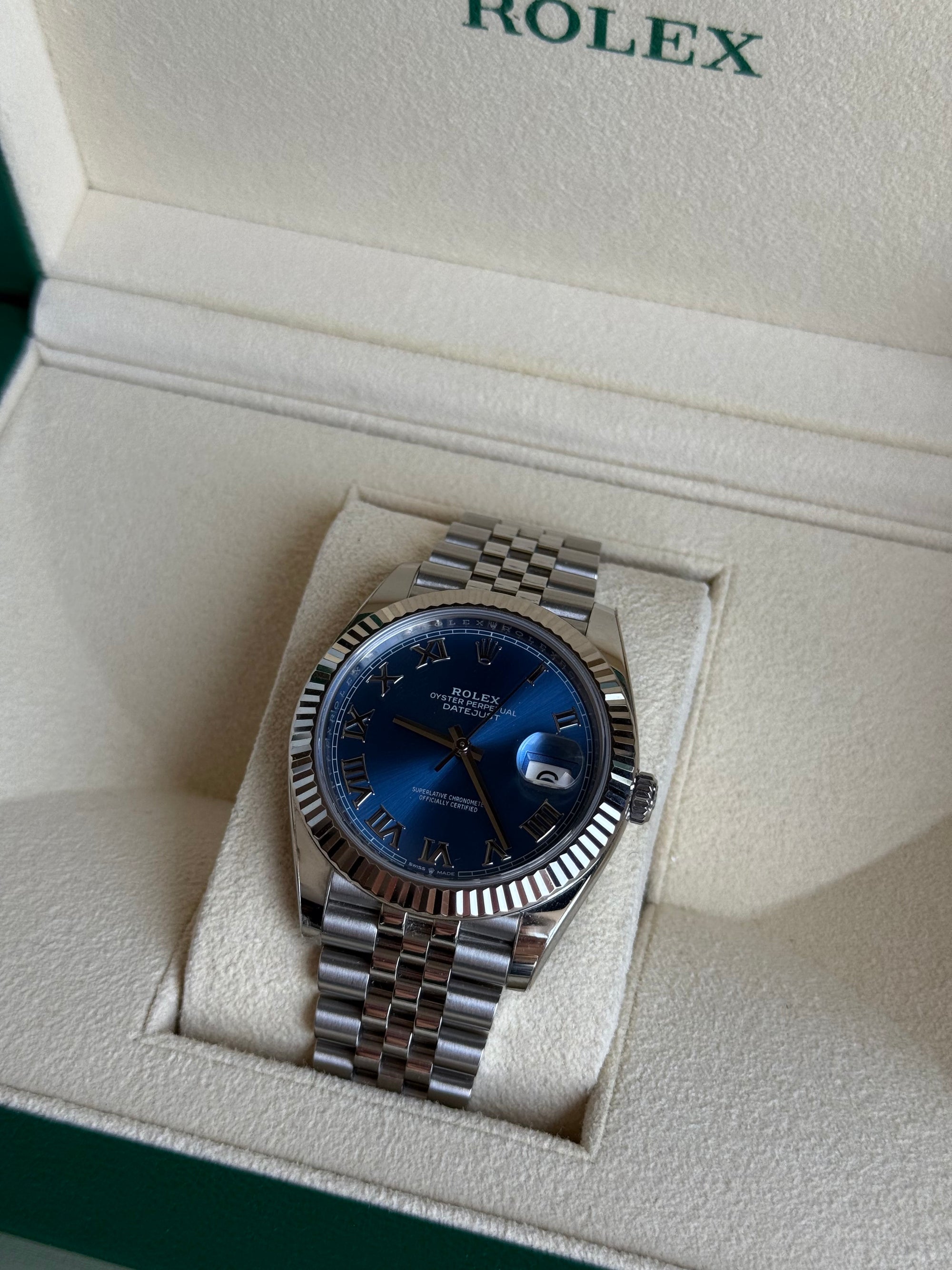 Rolex Datejust 41 Blue Roman Dial on Jubilee 126334 Complete 2020