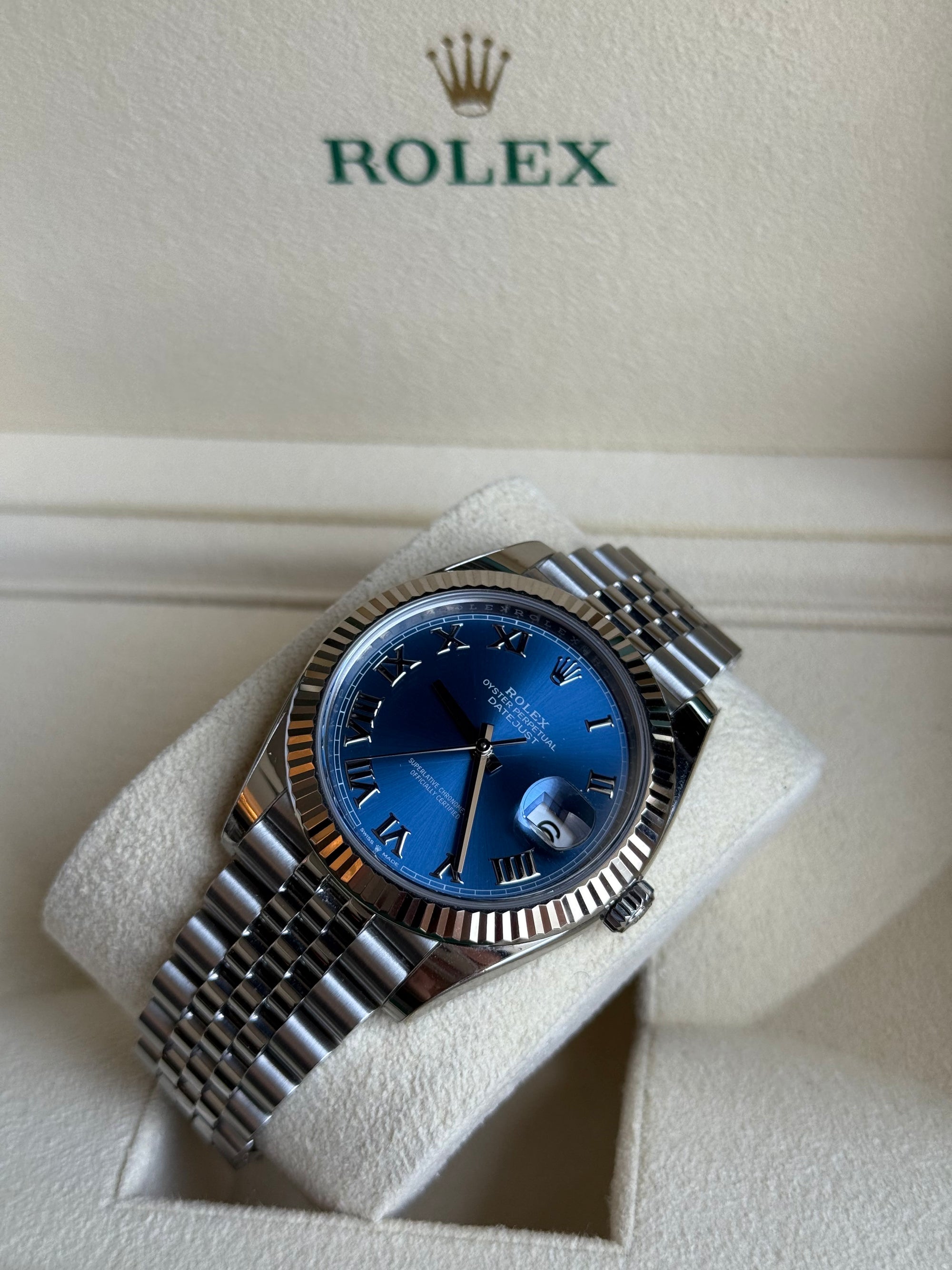 Rolex Datejust 41 Blue Roman Dial on Jubilee 126334 Complete 2020