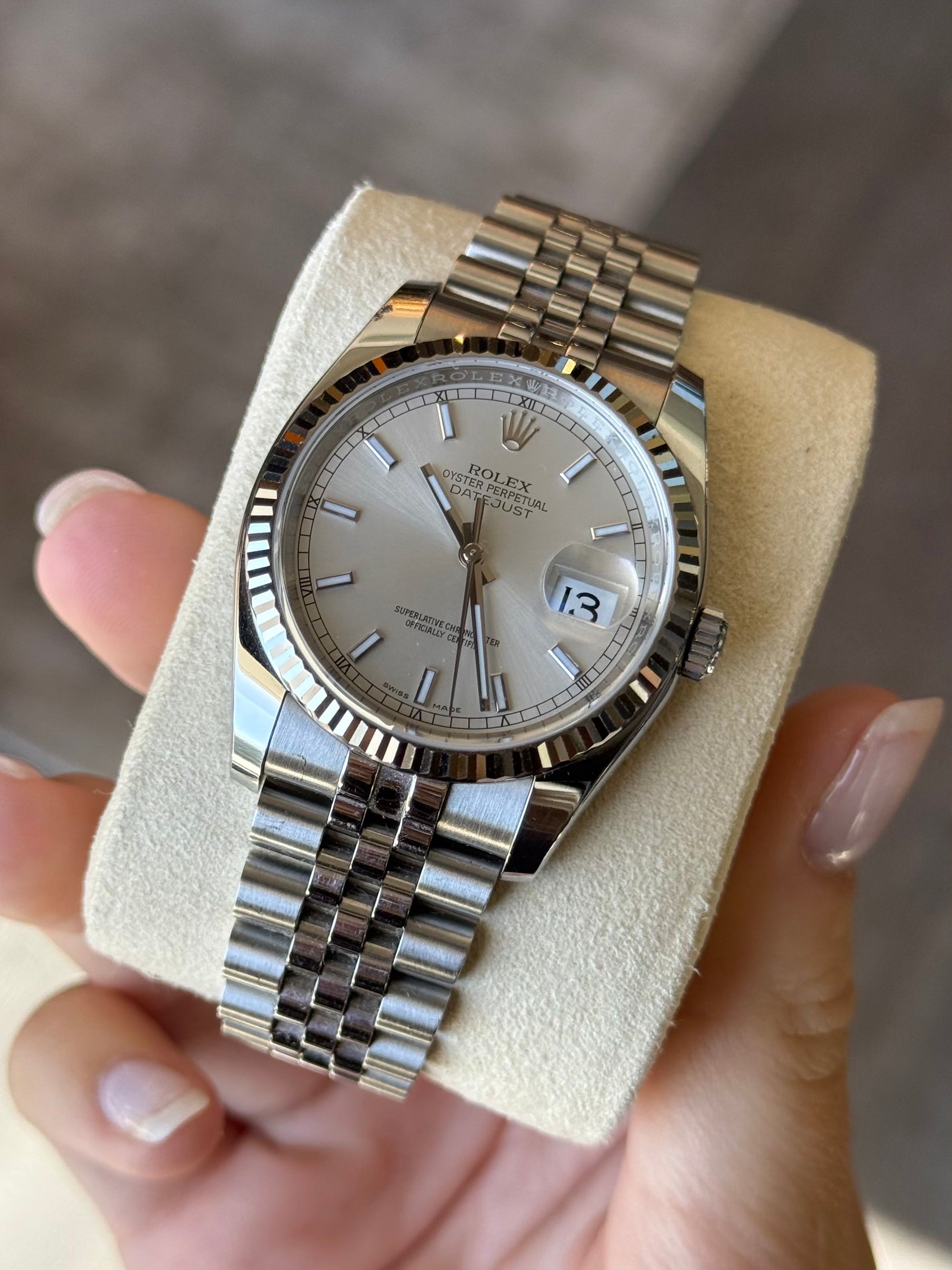 Rolex Datejust Silver Dial on Jubilee 116234 Complete 2016