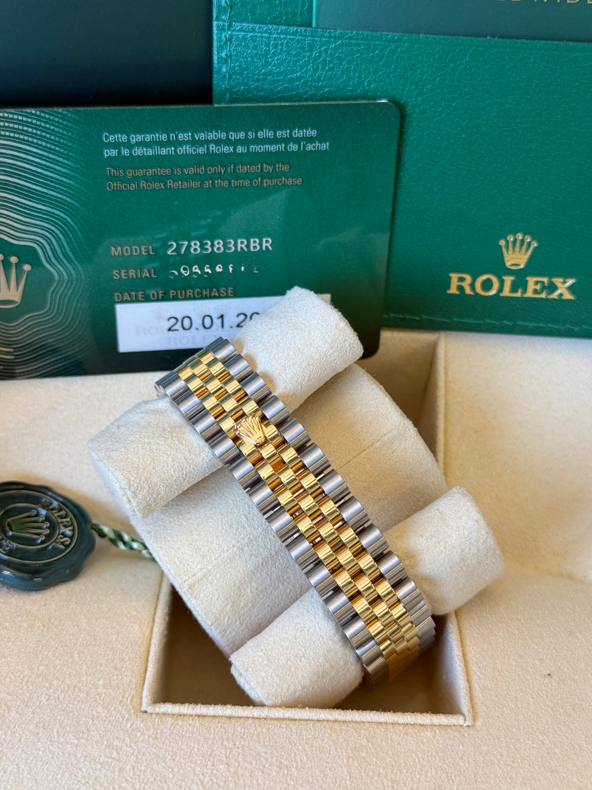 Rolex Datejust 31 Dark Grey Diamond Dial on Jubilee 278383 Complete 2023