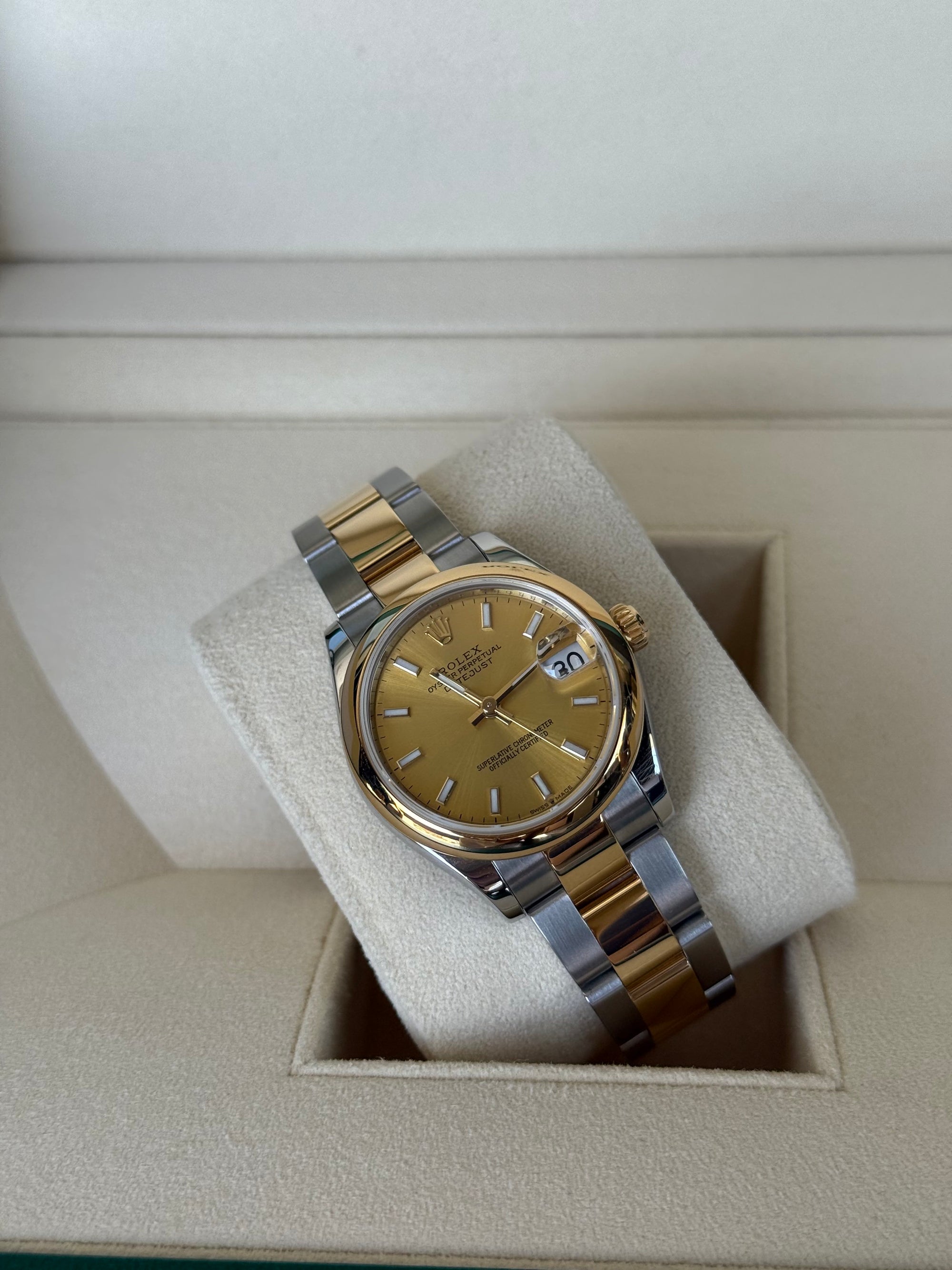 Rolex Datejust 31 Champagne Index Dial on Oyster 278243 Complete 2019