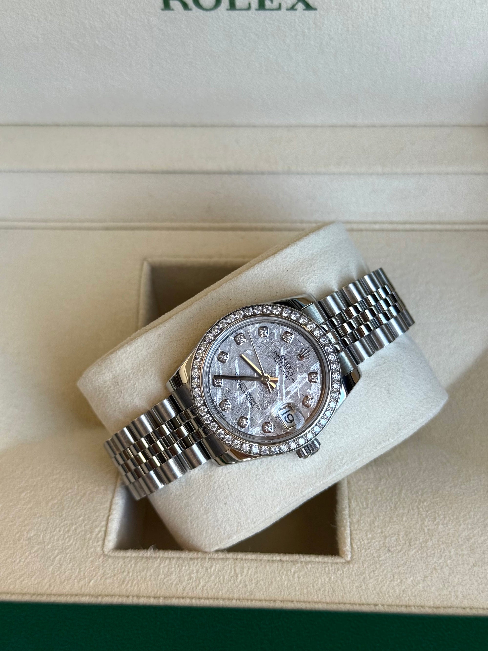 Rolex Datejust Meteorite Diamond Dial on Jubilee 178384RBR Complete 2015