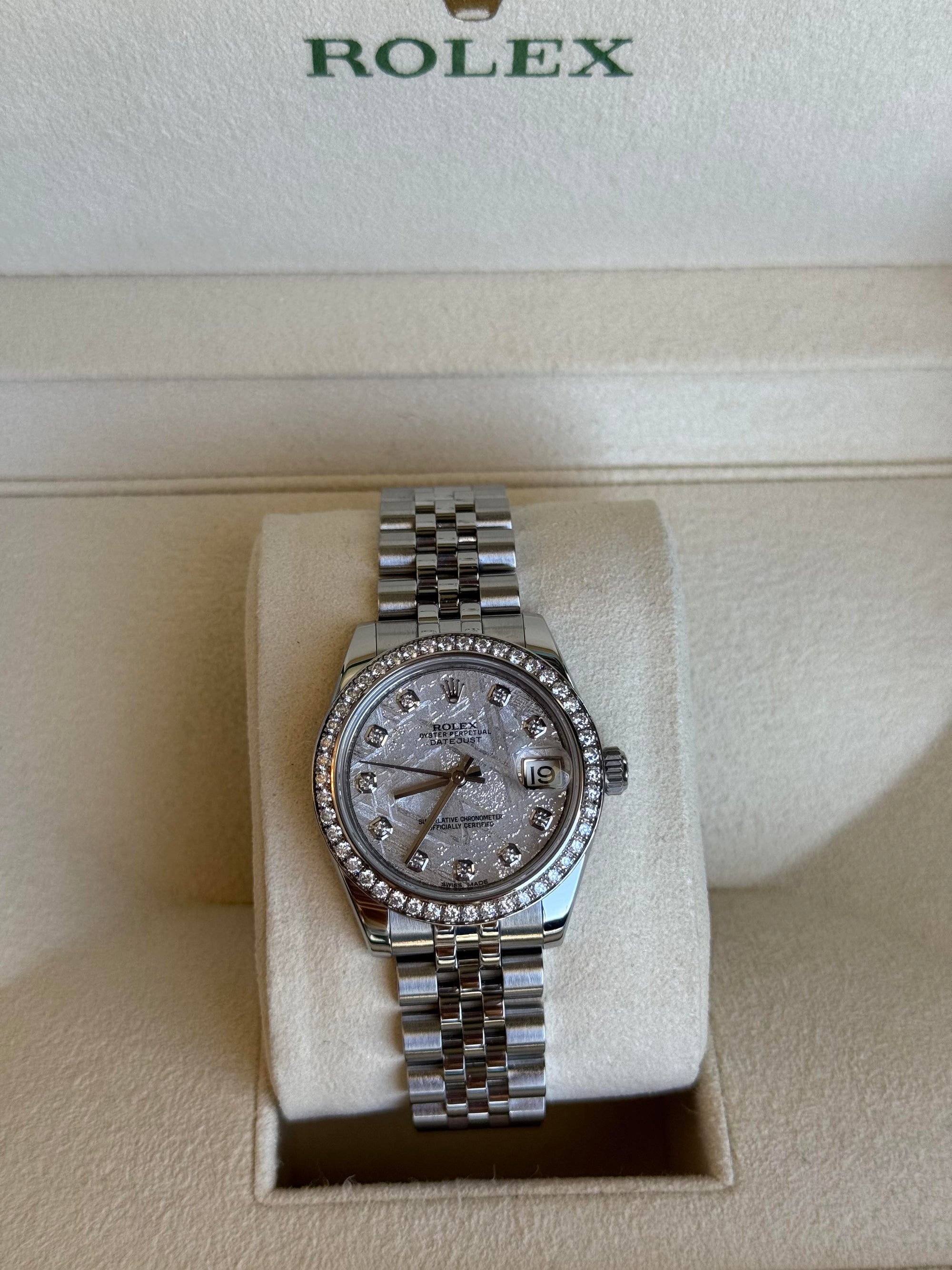 Rolex Datejust Meteorite Diamond Dial on Jubilee 178384RBR Complete 2015