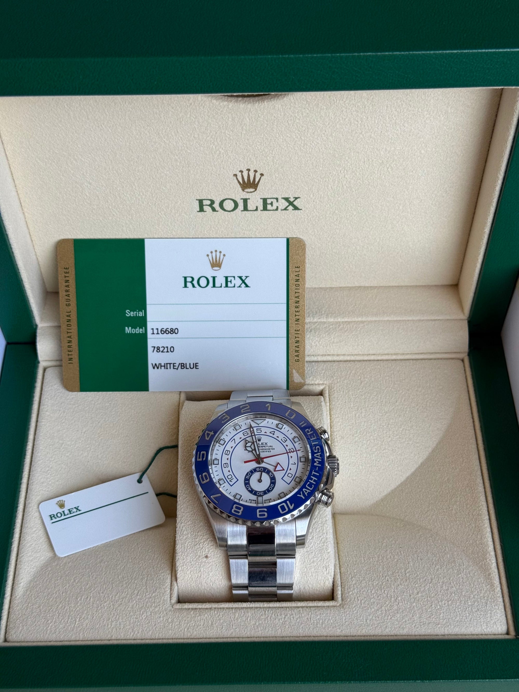 Rolex Yacht-Master II Matt White Dial on Oyster 116680 Complete 2020