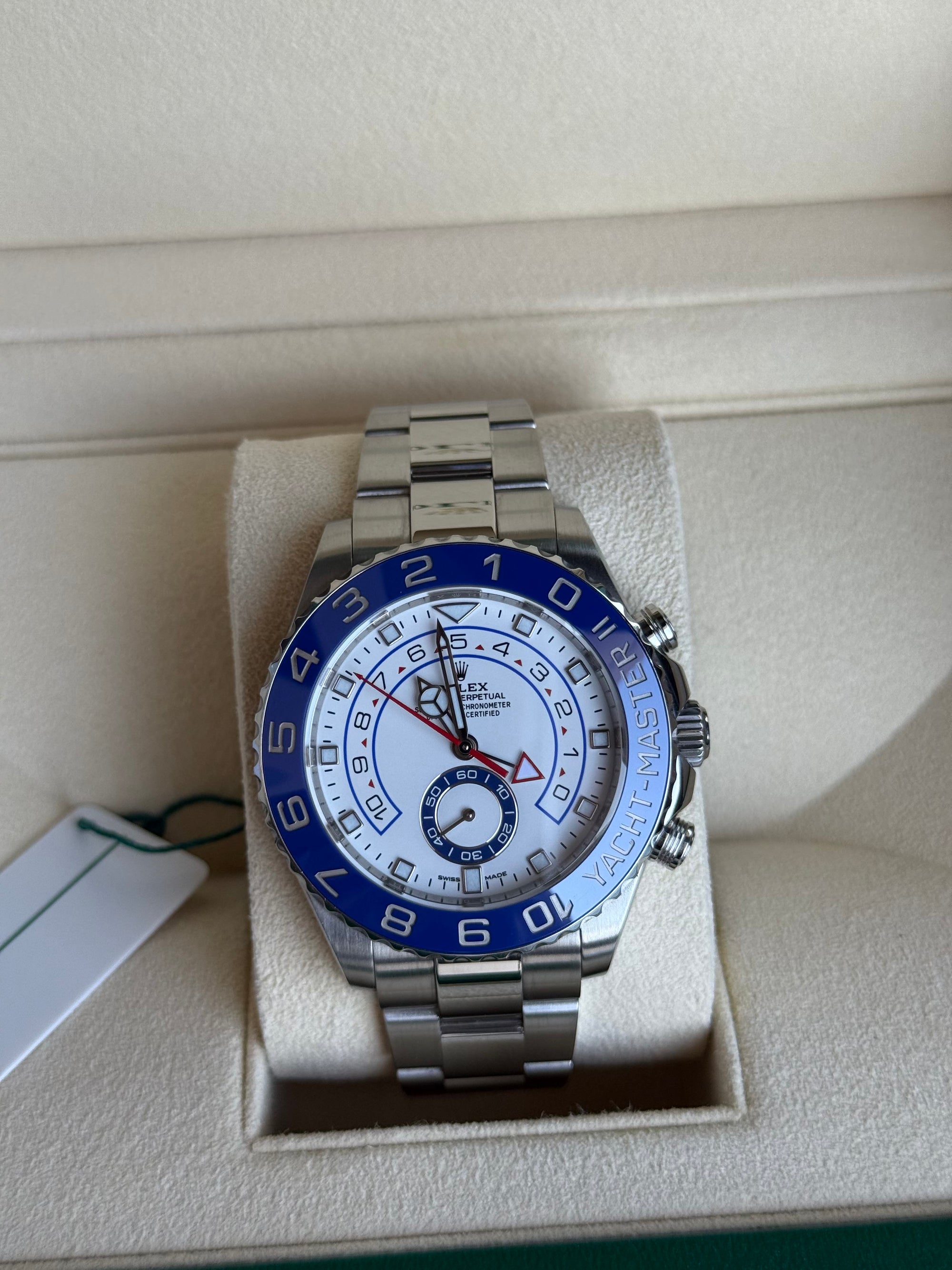 Rolex Yacht-Master II Matt White Dial on Oyster 116680 Complete 2020