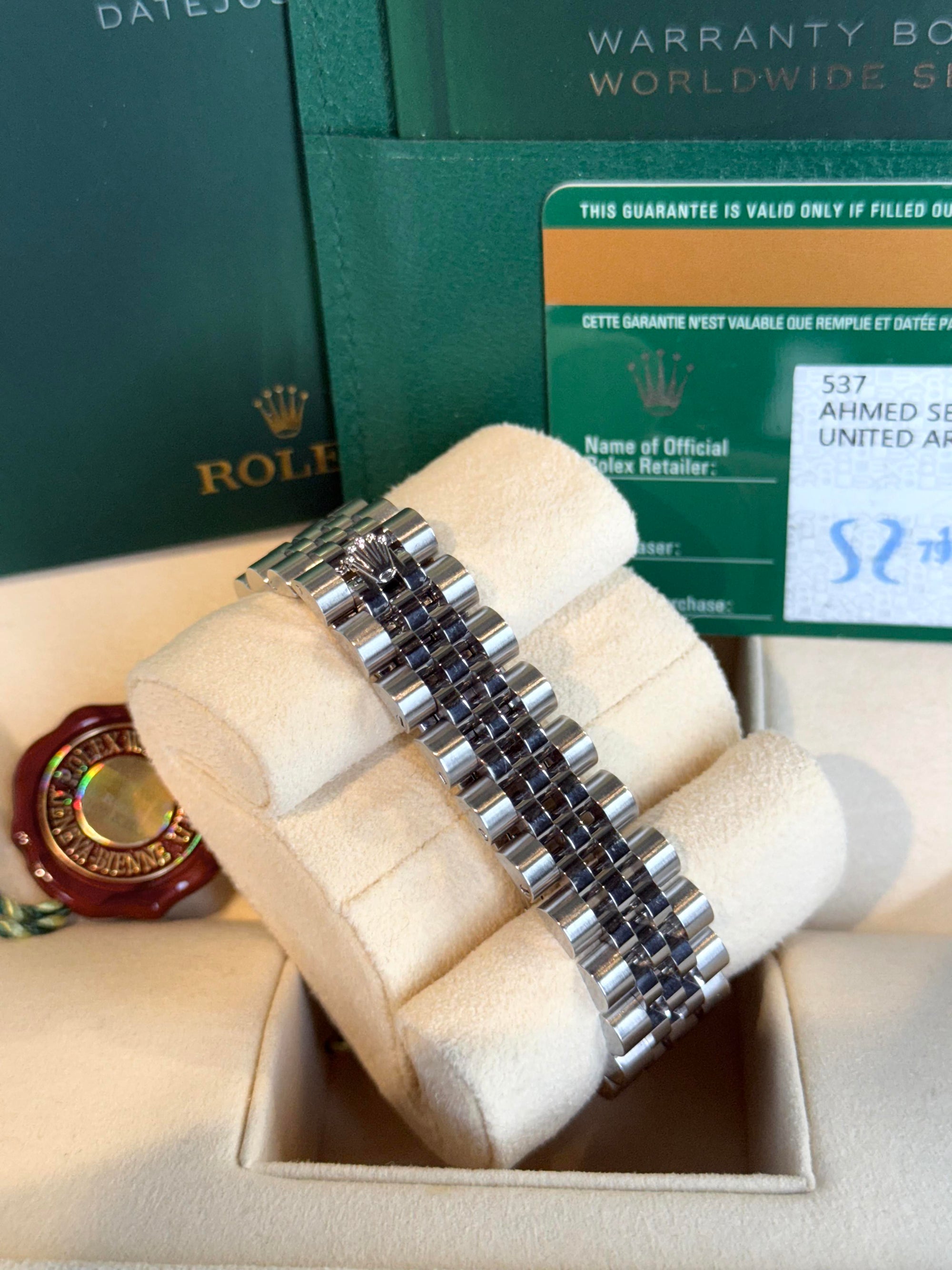 Rolex Datejust 31 Dark Mother of Pearl Diamond Dial on Jubilee 178344 Complete 2017