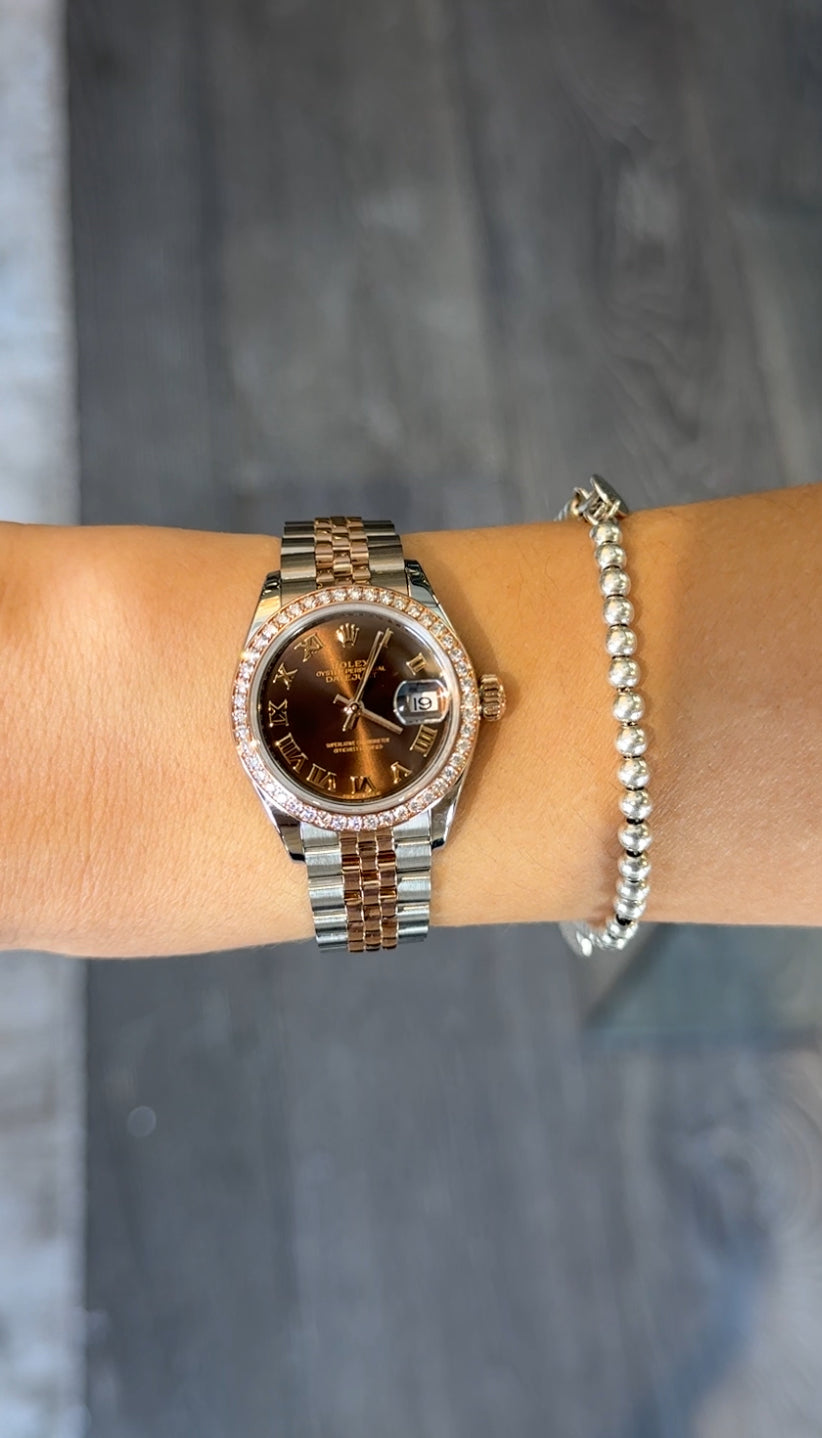 Rolex Datejust Lady Chocolate Roman Dial on Jubilee 279381 Complete 2018