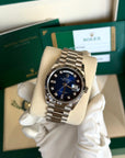 Rolex Day-Date 36 Blue Ombre´ Diamond Dial on President 128239 Complete 2020