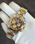 Rolex Daytona Dark Mother-Of-Pearl Gold Crystal Subdials Dial on Oyster 116503 Service Papers