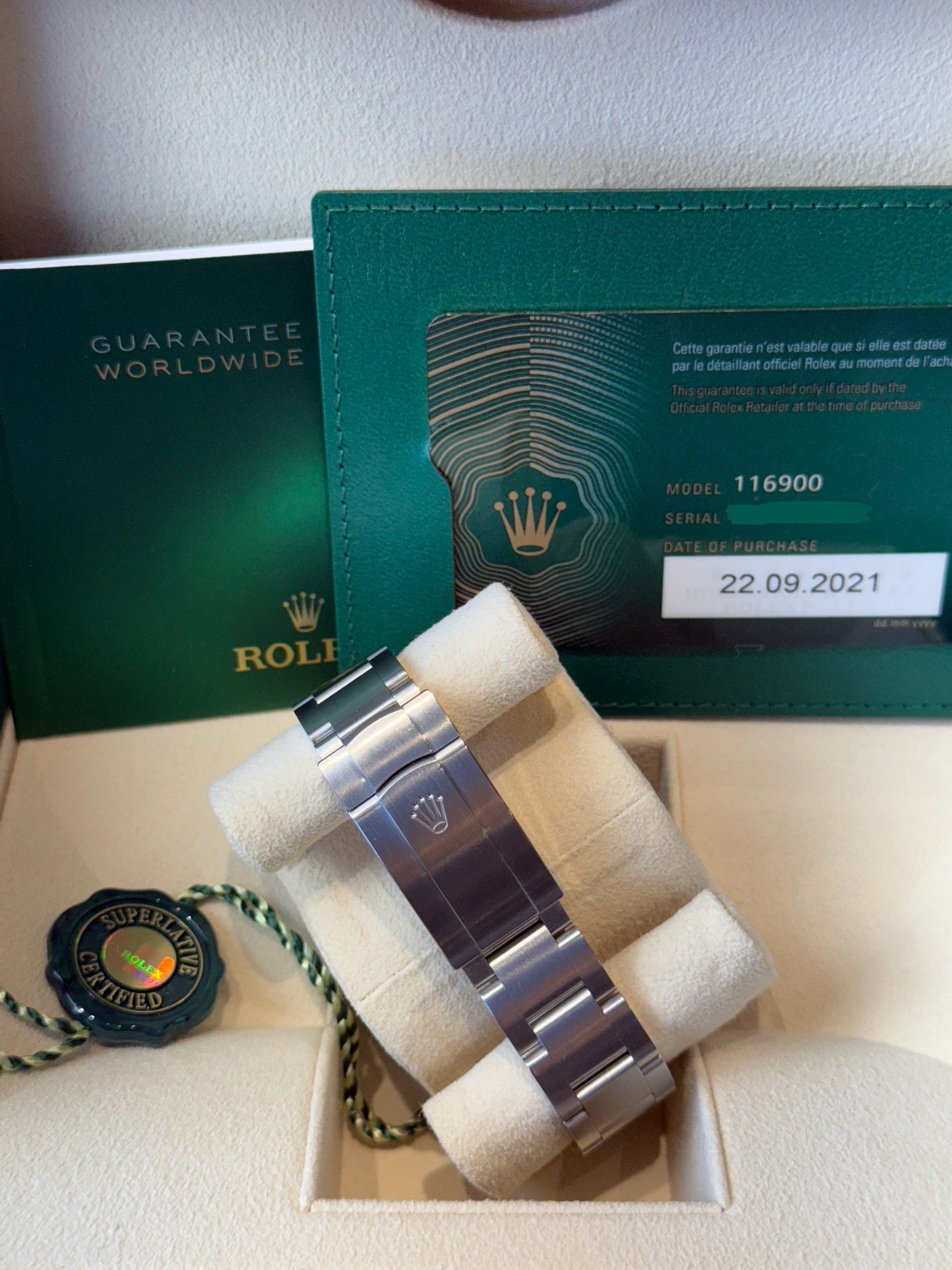 Rolex Airking Black Dial on Oyster 116900 Complete 2021