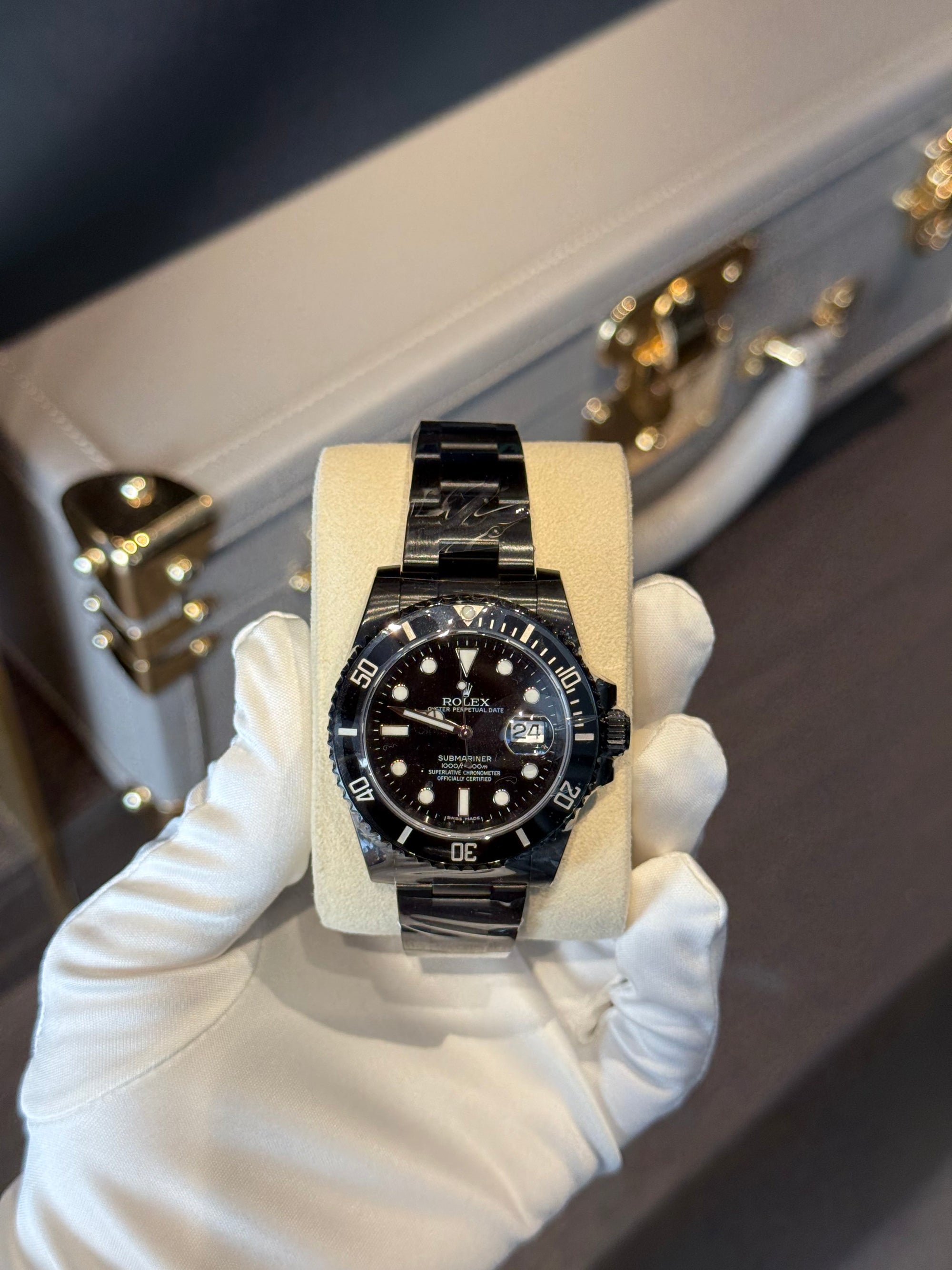 Rolex Submariner PVD Black Dial on Oyster 116610LN Complete 2017