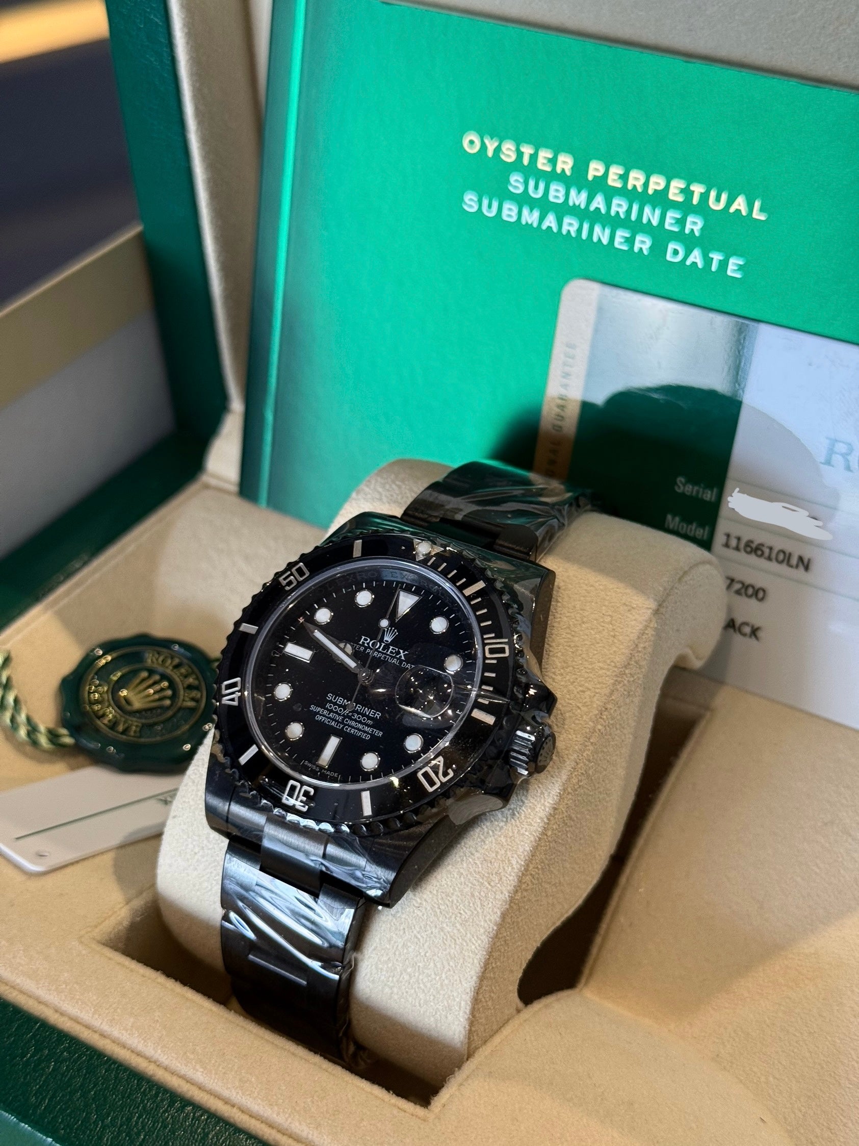 Rolex Submariner PVD Black Dial on Oyster 116610LN Complete 2017