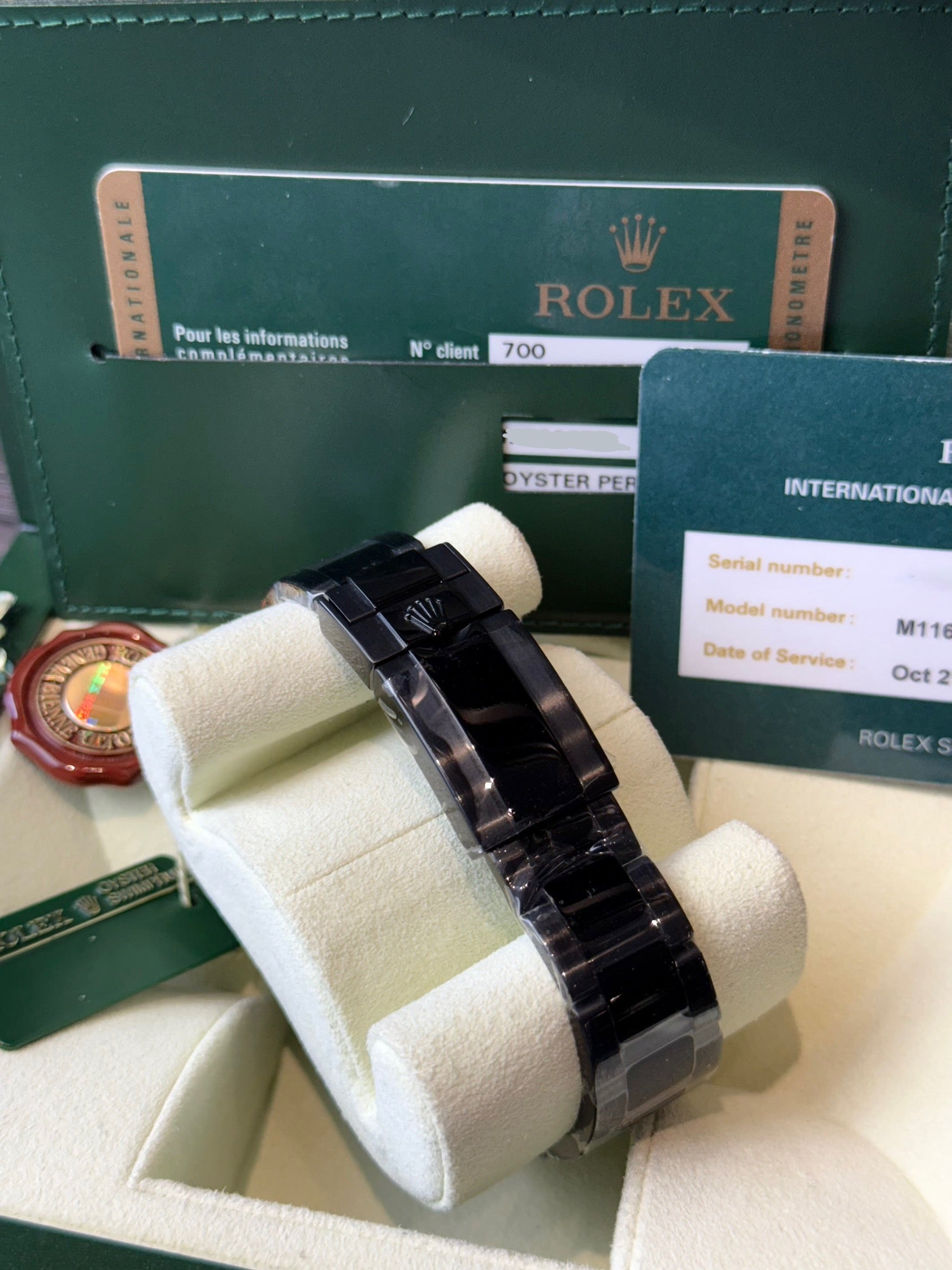 Rolex GMT-Master II PVD Black Dial on Oyster 116710LN Complete Open Date