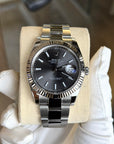 Rolex Datejust 41 Dark Rhodium Index Dial on Oyster 126334 Complete 2018