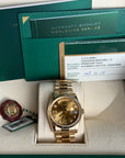Rolex Day-Date 36 Champagne Diamond Dial on President 118238 Complete 2009