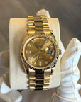 Rolex Day-Date 36 Champagne Diamond Dial on President 118238 Complete 2009