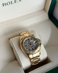 Rolex Yacht-Master Oyster Perpetual Mother of Pearl Ruby Dial on Oyster 168628 Service Papers and Box