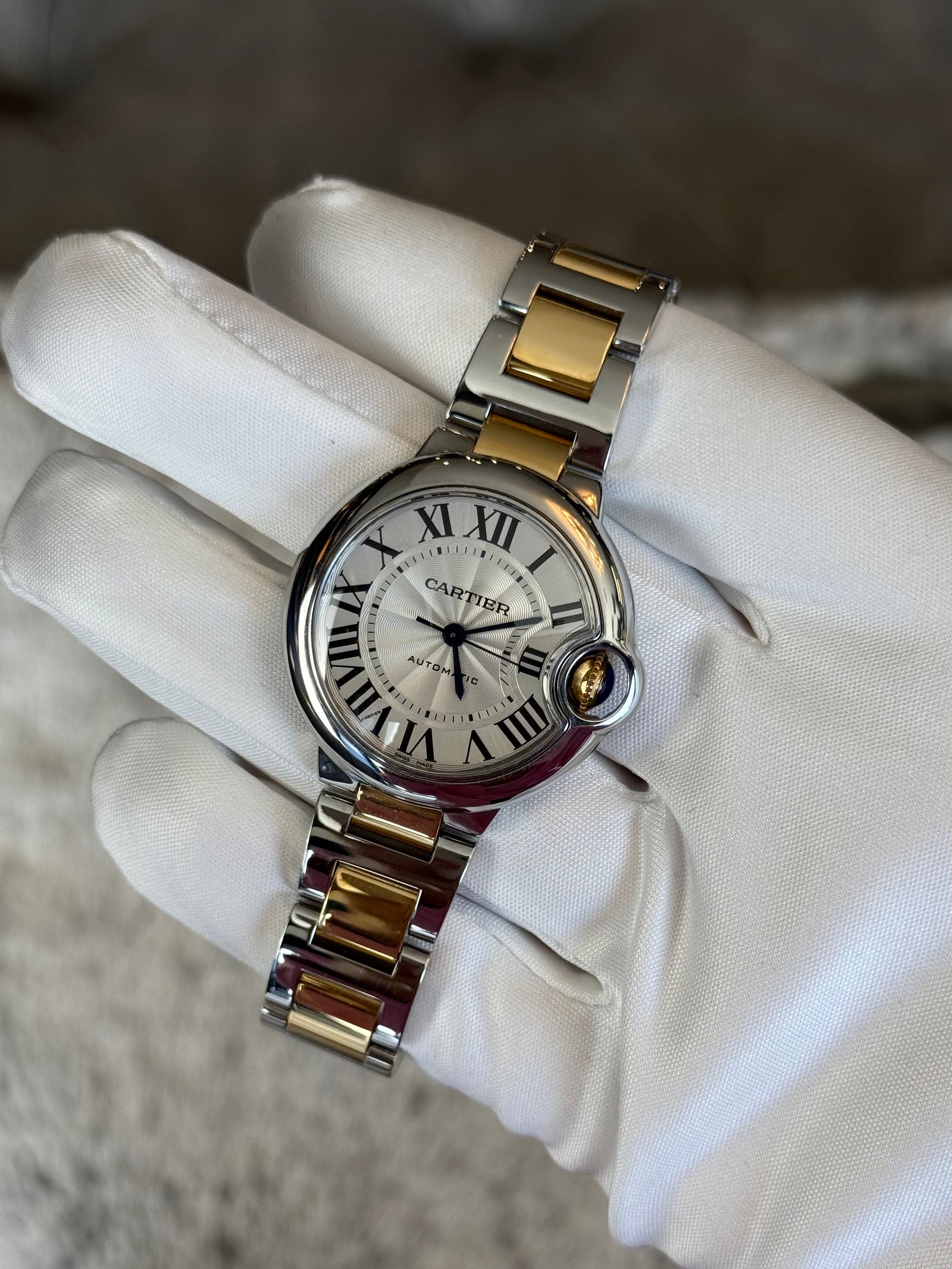 Cartier Ballon Bleu White Dial on Bracelet W2BB0002 Complete 2020