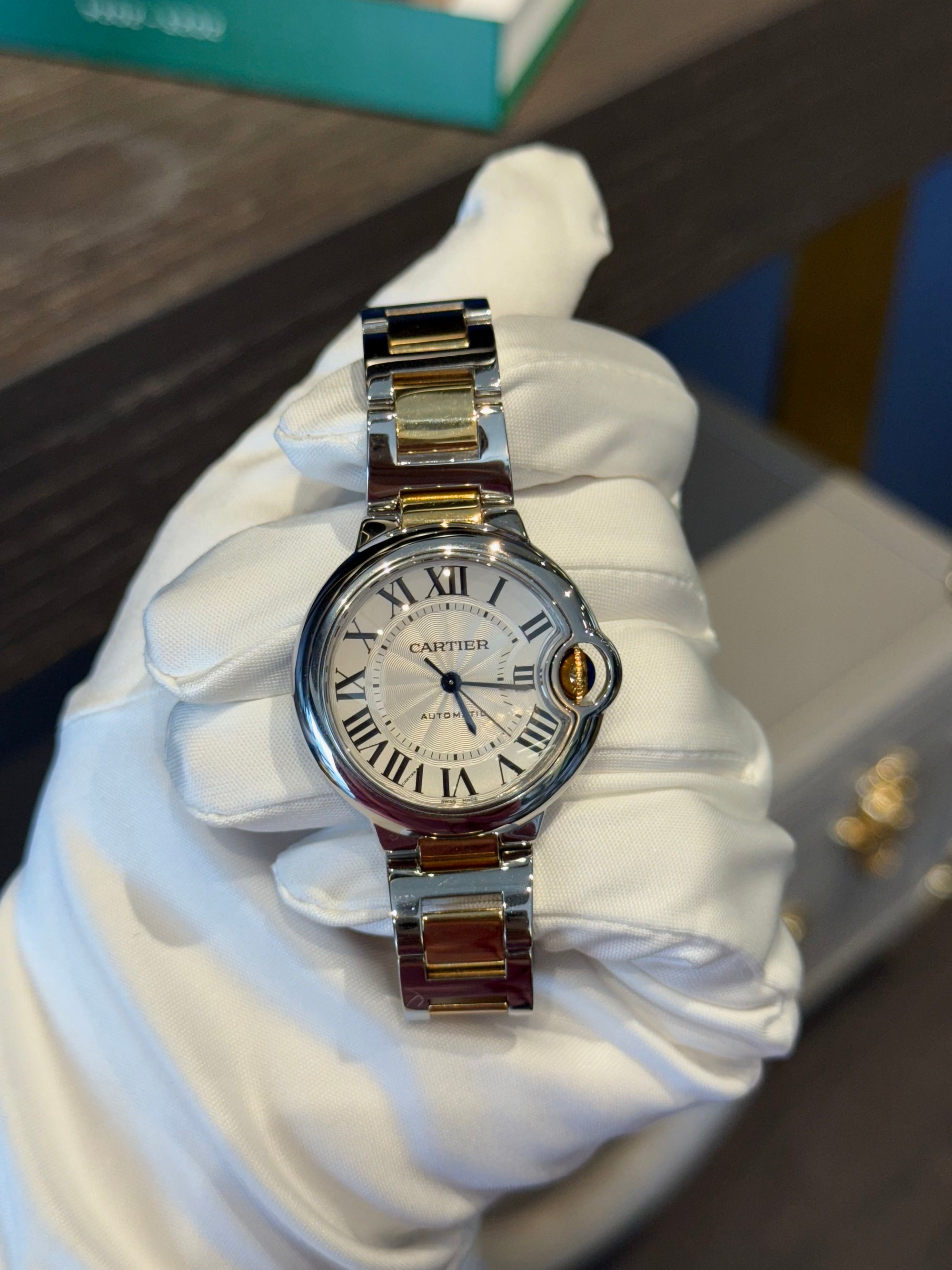 Cartier Ballon Bleu White Dial on Bracelet W2BB0002 Complete 2020