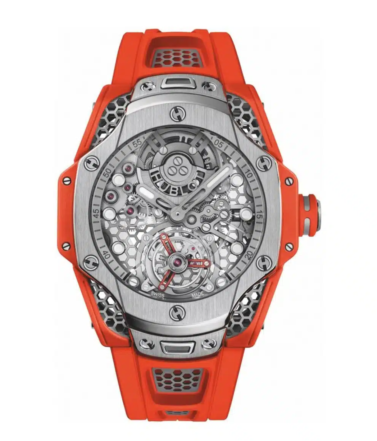 Hublot Big Bang Tourbillon Samuel Ross Automatic Sapphire Dial on Strap 428.NX.0100.RX.SRA22 with Box 2022