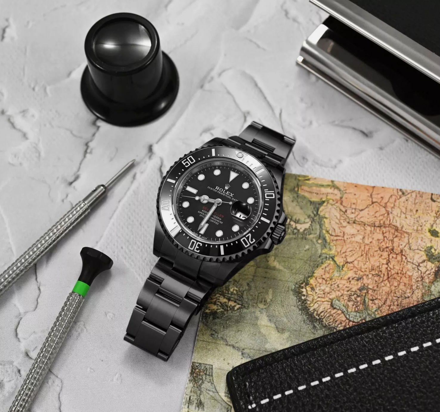 Rolex Sea-Dweller Pro Hunter Black PVD Black Dial on Oyster Sea Dweller with Box