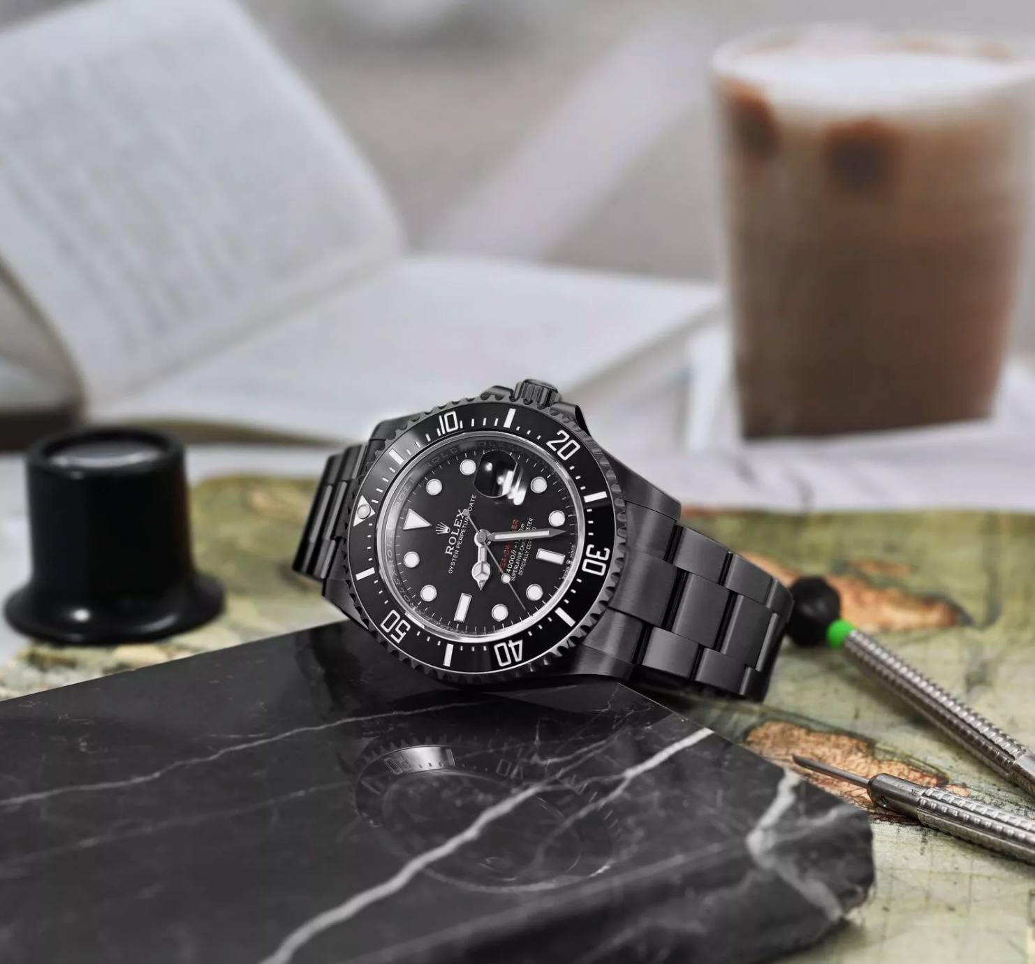 Rolex Sea-Dweller Pro Hunter Black PVD Black Dial on Oyster Sea Dweller with Box