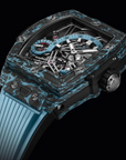 Hublot Shaped Spirit of Big Bang Tourbillon Carbon Sky Blue Dial on Rubber 645.QL.5117.RX Complete 2025