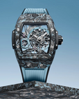 Hublot Shaped Spirit of Big Bang Tourbillon Carbon Sky Blue Dial on Rubber 645.QL.5117.RX Complete 2025