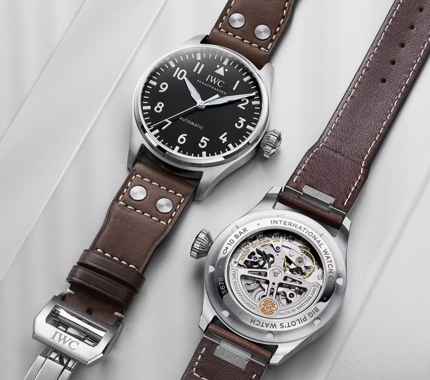 IWC Big Pilot's Watch 43 Black Dial on Leather Strap IW329301 Complete 2022