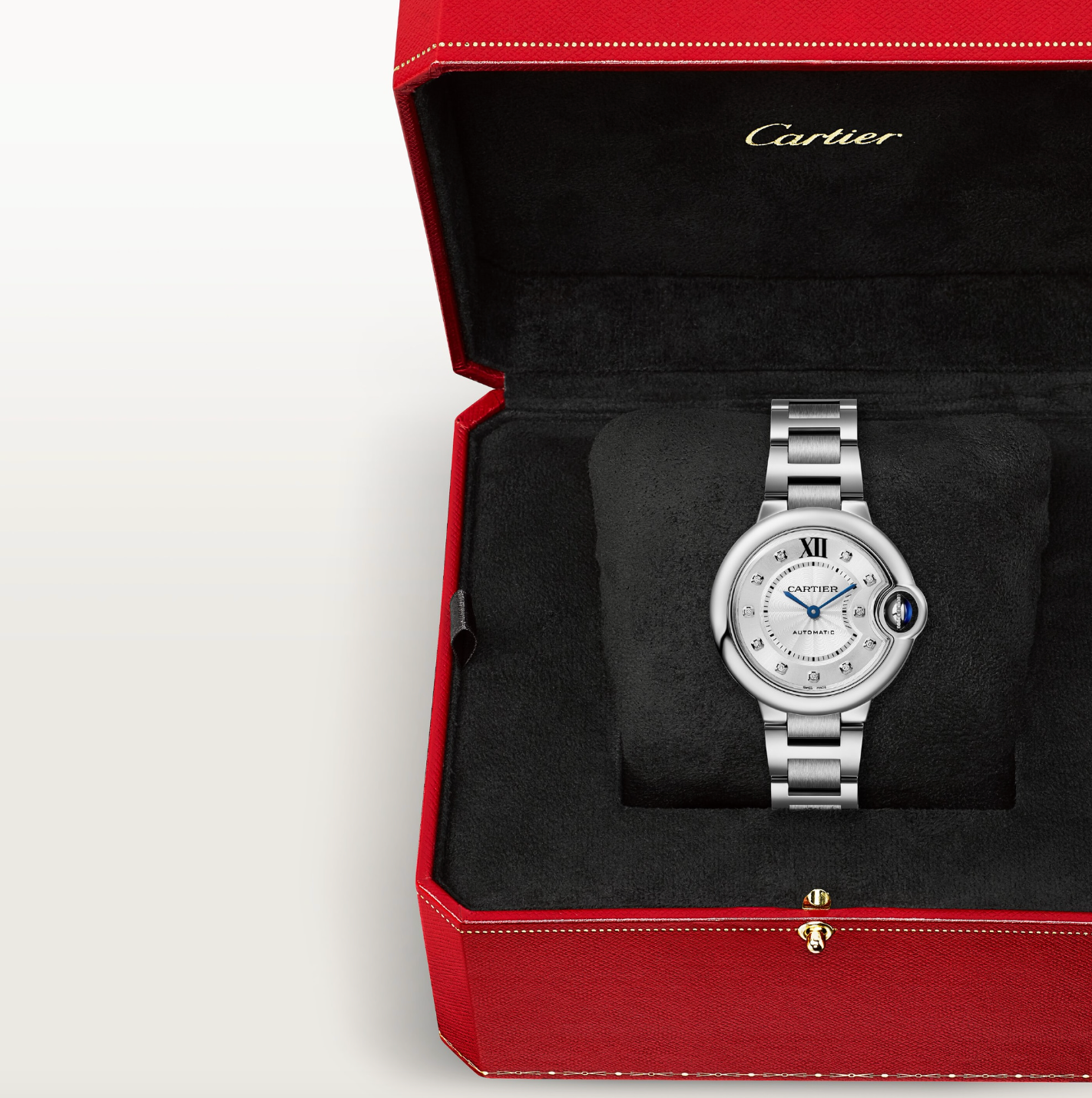 Cartier Ballon Bleu 33mm Silver Dial on Stainless Steel W4BB0021 Complete 2023
