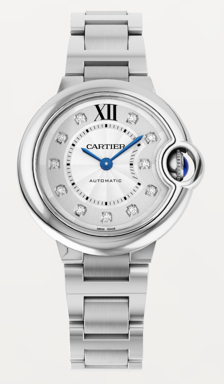Cartier Ballon Bleu 33mm Silver Dial on Stainless Steel W4BB0021 Complete 2023