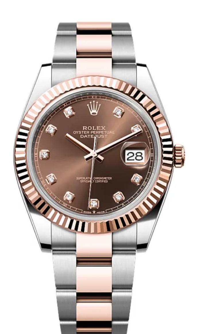 Rolex Datejust 41 Chocolate Diamond Dial on Oyster 126331 Complete 2018