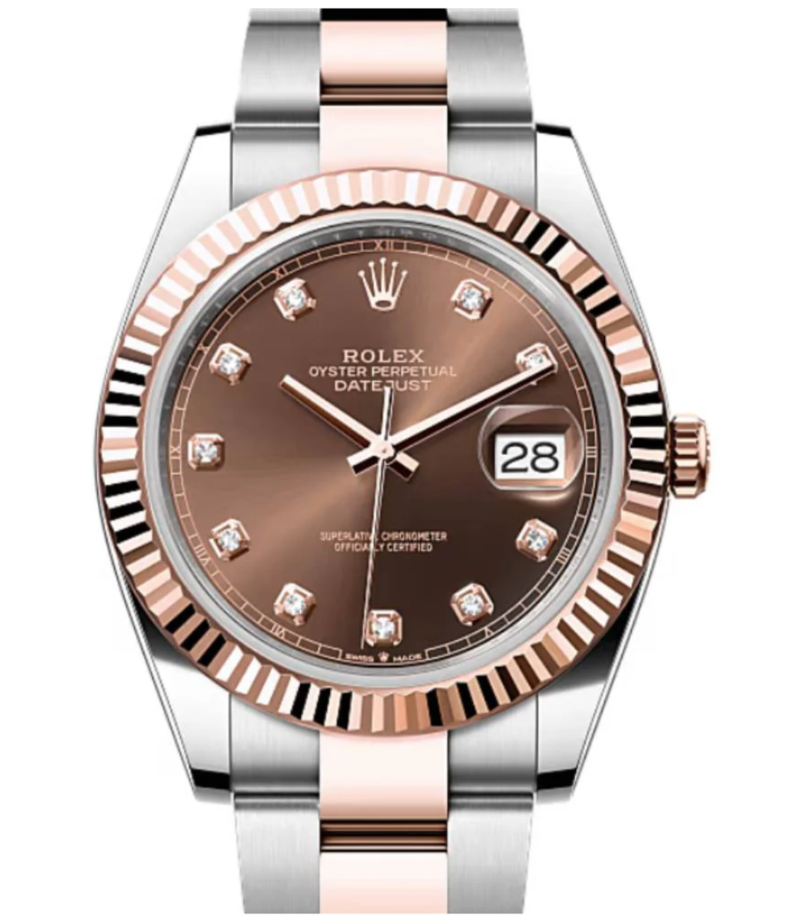 Rolex Datejust 41 Chocolate Diamond Dial on Oyster 126331 Complete 2018
